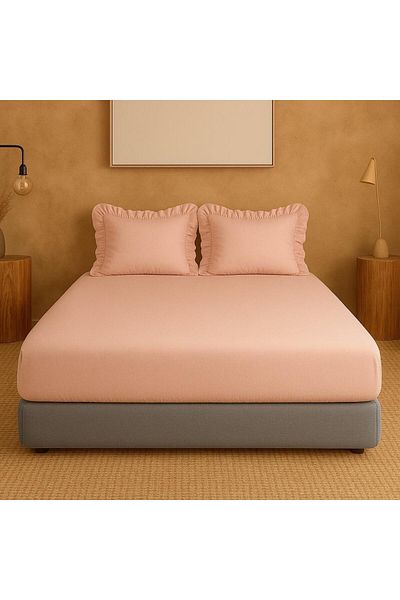 Violacasa Double Ruffled Fitted Sheet Set Private (160X200 and 180X200)