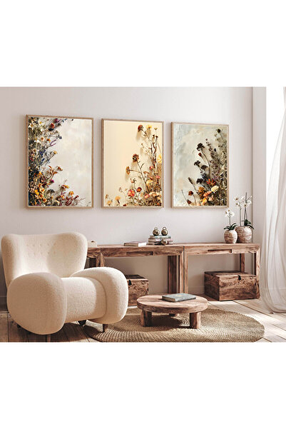 bestablo renk katan detaylar SET DE 3 PIESE CU FLORI USCATI PENTRU PICTURĂ, D...