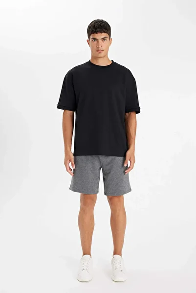 DeFacto Basic Straight Bermuda Shorts with Regular Fit Pockets D7920Ax24Sm