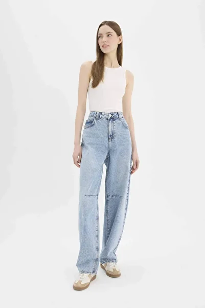DeFacto Schuljeans Baggy Fit mit hohem Bund und geradem Bein, lange Jeans D7964AX25SP