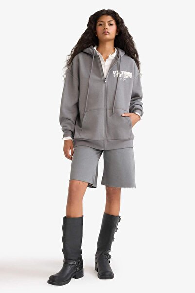 DeFacto Normal Bel Kısa Paça Gabardin Bermuda Şort D0965AX24SM