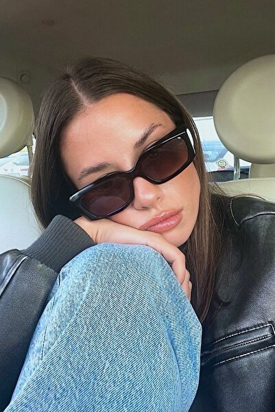 COOLANDBETTER نظارات شمسية مستطيلة سوداء للنساء من فولت - إطار سميك وحماية UV400