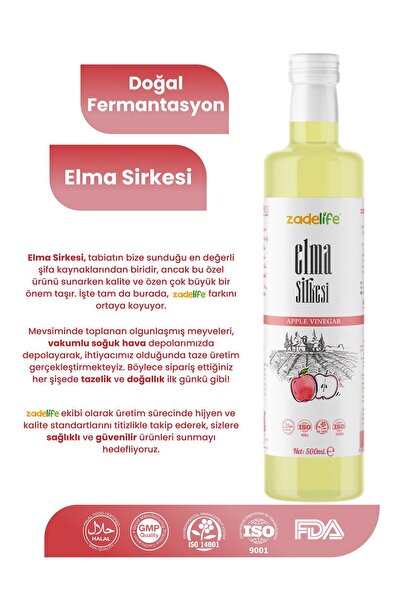 zadelife Elma Sirkesi 500 Ml