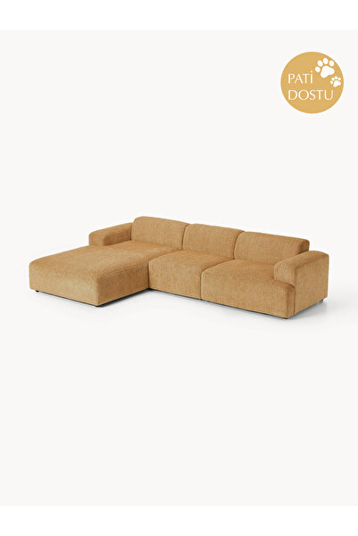 S Home Design Concept Molly Köşe Koltuk Sol Köşe, Teddy Hardal 290x185 cm (Pa...