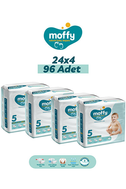 Moffy Twin Junior 5 Beden Bebek Bezi (24x 4) 96 Adet