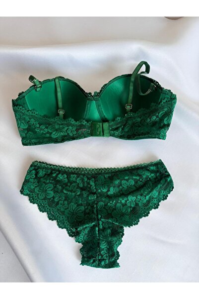 dorsha Σετ σουτιέν και εσώρουχο Lotus Strapless με Underwire Gatherer χωρίς επένδυση