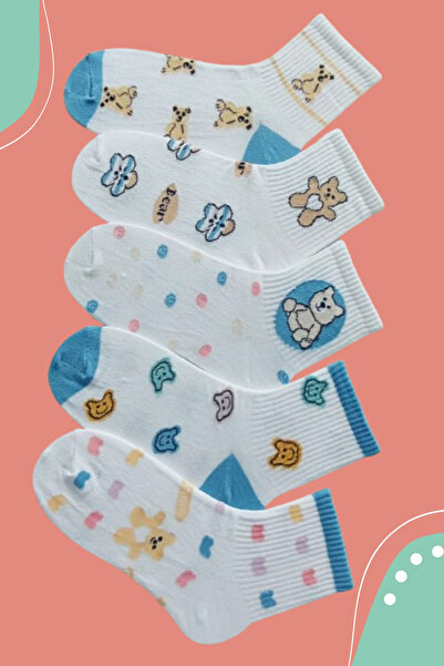 Esinti 5 чифта дамски мъжки памучни шарени чорапи до глезена – цветни чорапи, съвместими с колеж и маратонки