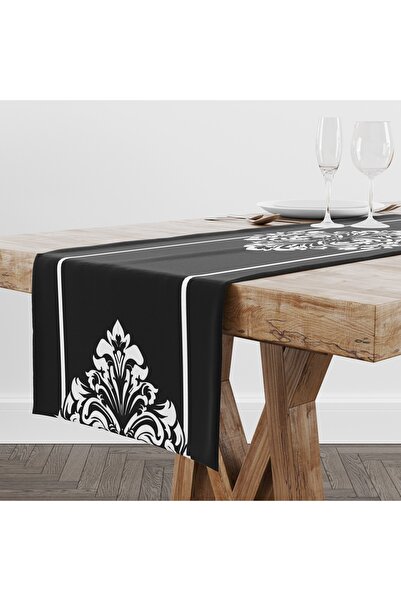 Viadela Μαύρος δρομέας με σχέδιο Damask