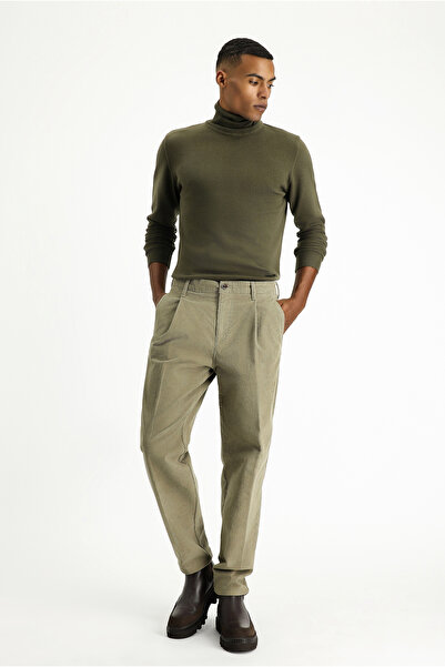 Kiğılı Relaxed Fit Зручний крій Лікра Плісировані вельветові штани