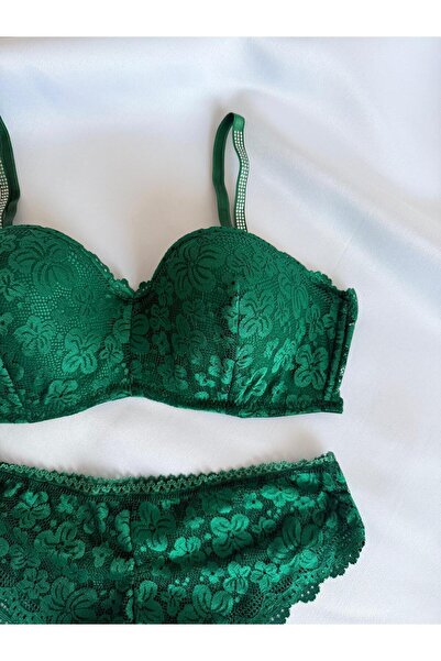 dorsha Σετ σουτιέν και εσώρουχο Lotus Strapless με Underwire Gatherer χωρίς επένδυση