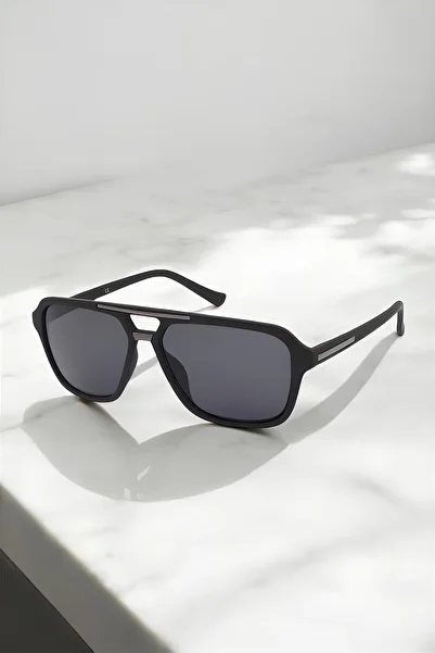 MACERATİ Vielo Unisex Black Drop Frame Uv400 Sunglasses