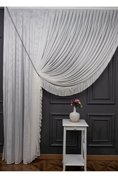 HANEDİZAYNN Çelik Sol Yalancı Kruvaze Halat İle Yana Toplamalı Tek Kanat Püsk...