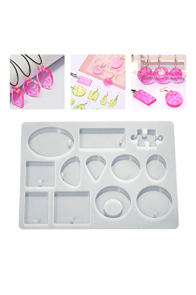Getshop Epoksi Puzzle Yapboz Kolye Silikon Kalıbı