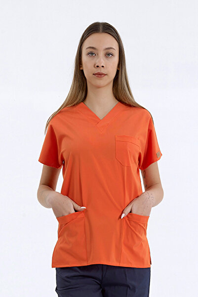 Brl Üniforma Uniformă chirurgicală unisex din Lycra, portocalie |   Brl Scruble