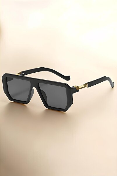 MACERATİ Chequar Unisex Siyah Kare Çerçeve Uv400 Güneş Gözlüğü