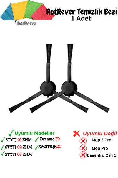 RotRever Xiaomi Mi Robot Vacuum Mop 2 ULTRA ve Dreame Bot D10+Plus Uyumlu Yan...