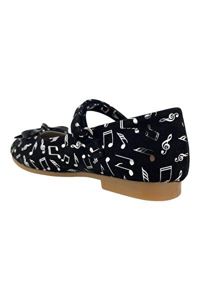 Nubebe Little Bow Classic School Shoes Black-Lame
