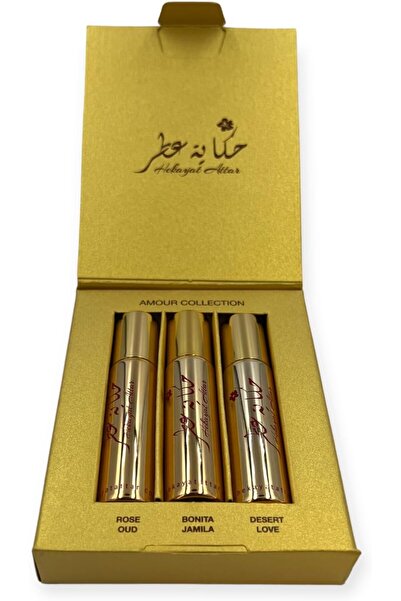 Hekayat Attar Discovery Set | Amour Collection (Rose Oud, Bonita Jamila & Desert Love) 3 X 10 ml