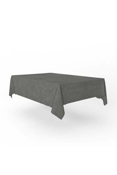 GOCCIA HOME Kadife Dokulu Masa Örtüsü Gri Rengi