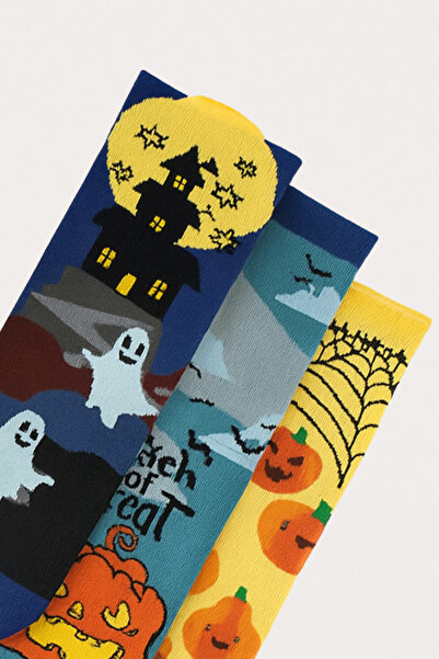 Katia&Bony Çocuk 3'lü Halloween Desenli Kutulu Soket Çorap