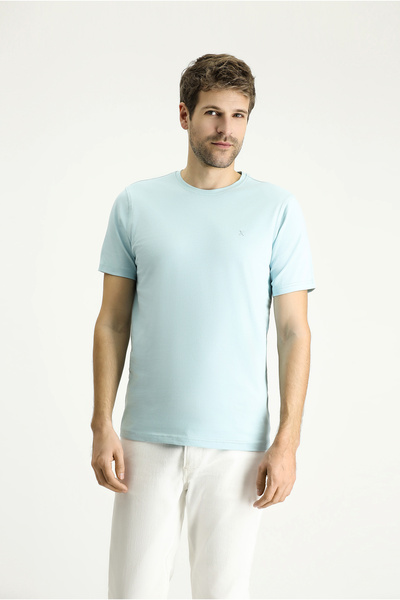 Kiğılı Тениска с кръгло деколте Supreme Cotton Slim Fit