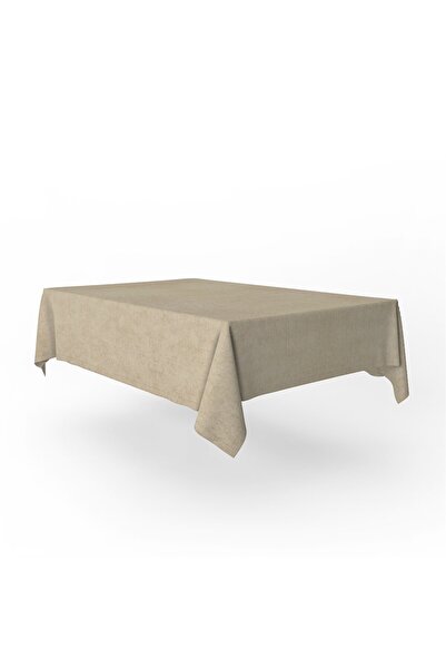 GOCCIA HOME Kadife Dokulu Masa Örtüsü Krem