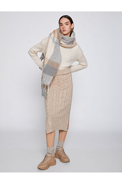 Koton Midi Knitwear Skirt