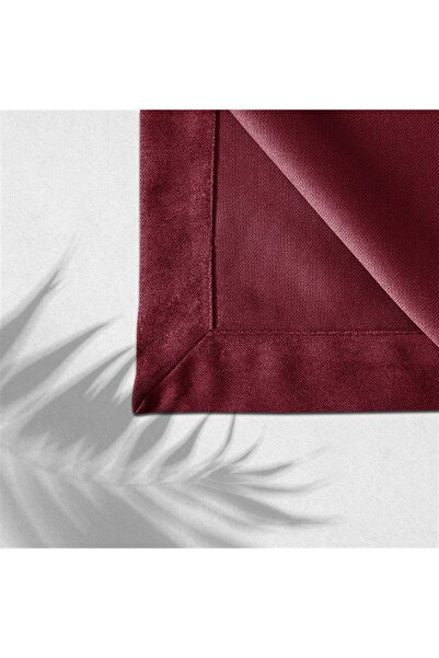 GOCCIA HOME Kadife Dokulu Masa Örtüsü Bordo