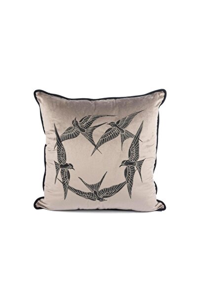 Mikasa Moor Isla Сірий оксамитовий круглий подушка 55x55