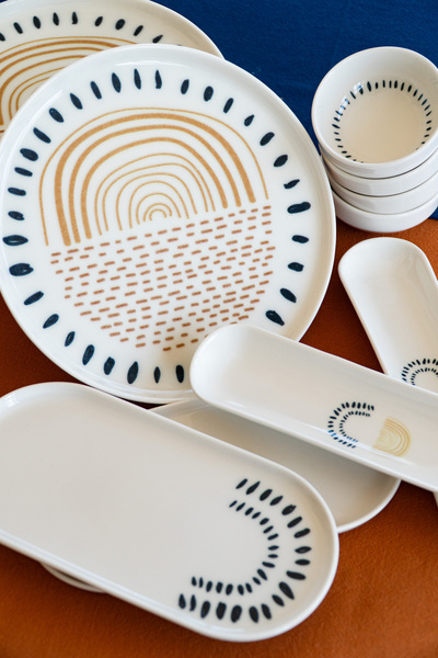 Heda Porselen Yakamoz 16 Piece 6 Person Porcelain Breakfast Set