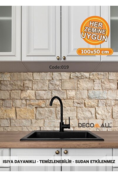DECOMALL 19 Code YAPIŞKANLI DESENLİ FOLYO DUVAR DOLAP MUTFAK TEZGAH ARASI FOLYO KAPLAMA(50x100cm)