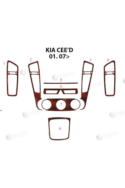 Marscockpitdesign كيا سيراتو HB كونسول-توربيد 2007 7 قطع