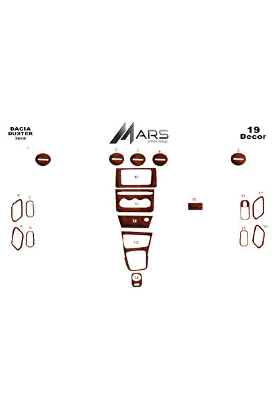 Marscockpitdesign داشيه داستر كونسول-توربيدو 2018 19 قطعة