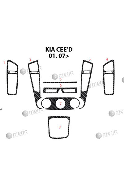 Marscockpitdesign كيا سيراتو HB كونسول-توربيد 2007 7 قطع