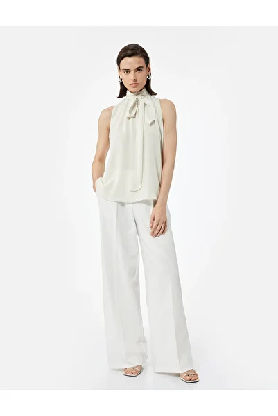 Koton Tie-Up Stand Collar Sleeveless Blouse