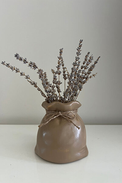 ardesta El Yapımı Rustik Dekoratif Vazo– Bohça Şeklinde Seramik Görünümlü Ev ...