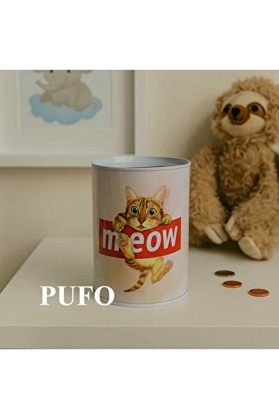 PUFO Kitty Meow metal decorative piggy bank, 12 x 8 cm