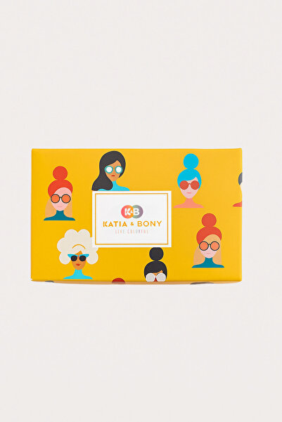 Katia&Bony Дамски чорапи с 3 чифта в кутия с мотив на цветя и лица