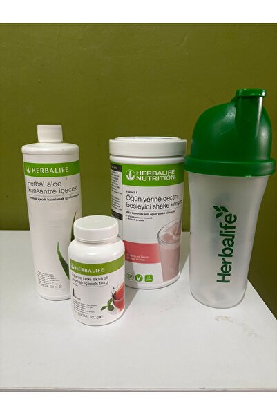 Herbalife Ahududu Aromalı Shake 550 gr Aloe 473 gr Limon Aromalı Çay 51 gr Ve...