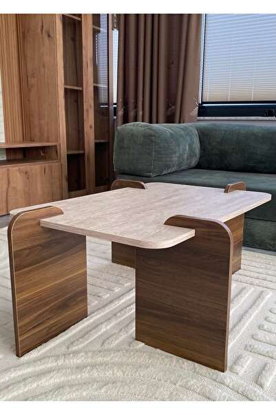 Özge Mimarlık Traverten Orta Sehpa