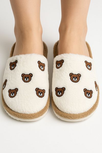 StWenn Fluffy Figured Slippers Women's Home Socks Do Not Make Sound Light Soft Sole
