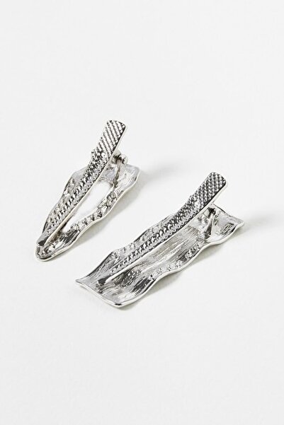 New Obsessions Amorphous Metal Women's Hair Clips 2 Pack