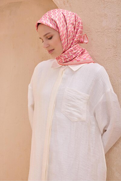 Belli GEOMETRIK DESEN İPEK EŞARP 4124D TWILL