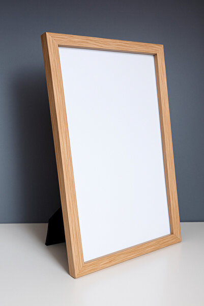 caddehediye A4 Ahşap Masaüstü Çerçeve Fotoğraf Poster