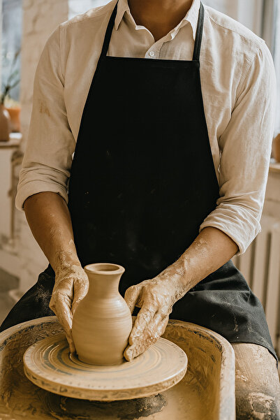 YUNUSOĞLU HOME Siyah Gabardin Kumaş Mutfak Aşçı Önlüğü Master Chef