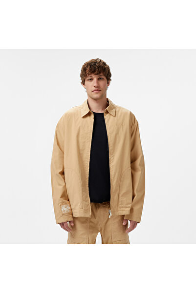 United 4 معطف بني للرجال مقاس كبير من UNITED4