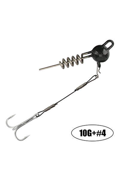 Choice 10 جرام - رقم 4 رأس خطاف صيد سمك بايك ستينجر سبينبولر مع مجموعة موصلات...