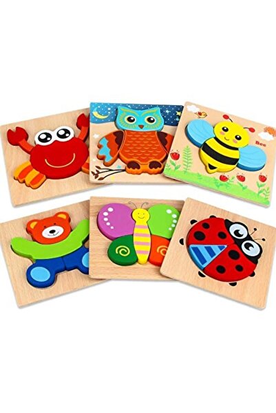 Mixbo Wooden Puzzle for Children Mixbo, Bee, 5 Pieces, 15 x 15 cm, Multicolor