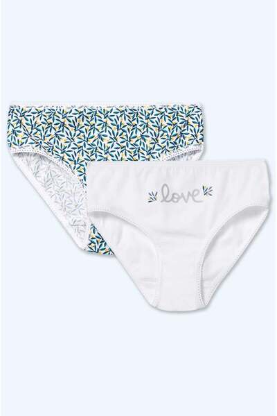 Brix Chiloți dubli pentru fete Culoare verde închis