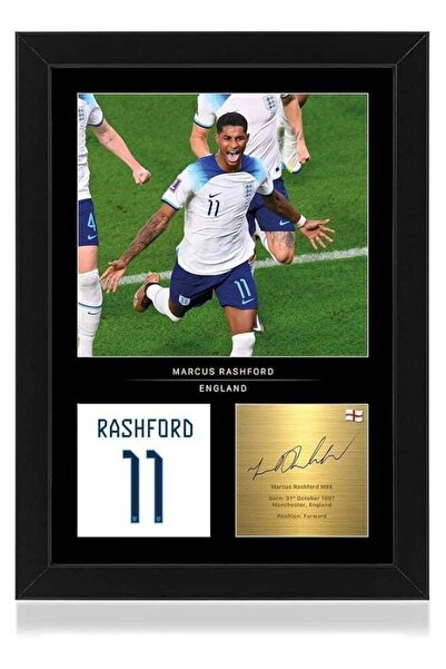 Emoda home Trove عرض صور ماركوس راشفورد المؤطرة - توقيع رقمي مُعاد إنتاجه - هدية لإنجلترا